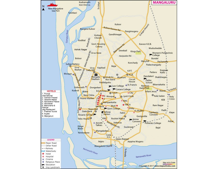 mangalore tourist map pdf